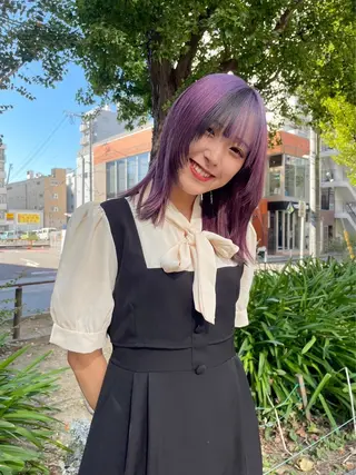 ミディアム カラー りん🧸透明感カラ ー/ヘアアレンジのヘアスタイル