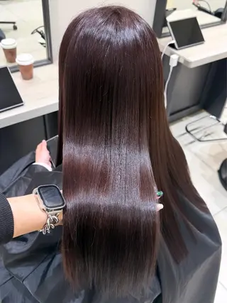 ロング カラー パーマ レイヤー×髪質改善 🌀渋谷 KANAのヘアスタイル