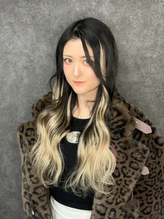 ロング カラー 🐺新宿manabu カットモデルエクステのヘアスタイル