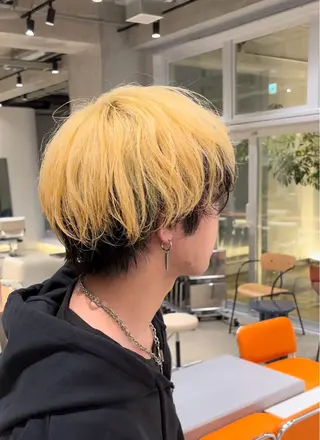 ショート カラー メンズ 落ちる黒 森崎雄斗のヘアスタイル