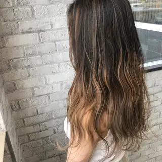 ロング カラー Oopsレイヤー 加藤澄都のヘアスタイル
