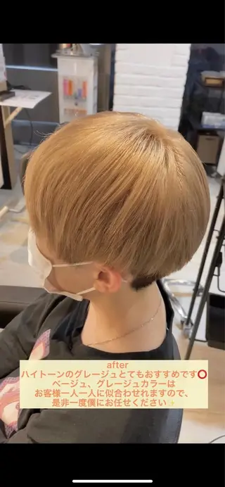 ロング カラー 鈴木/ボブ/ ミルクティー/ピンクのヘアスタイル