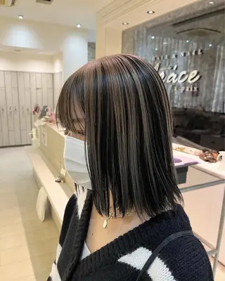 カラー グレージュ/透け感 カラー/透明感カラーのヘアスタイル