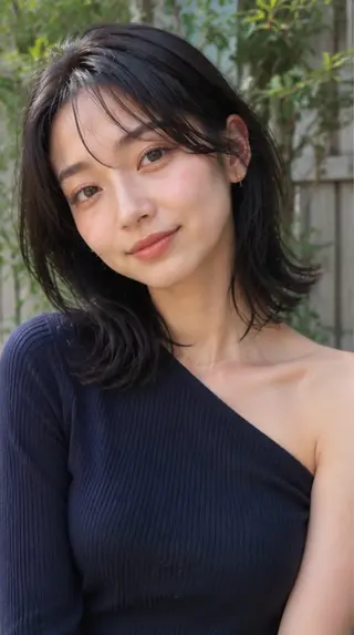 ミディアム カラー Garden 浅草蔵前のヘアスタイル