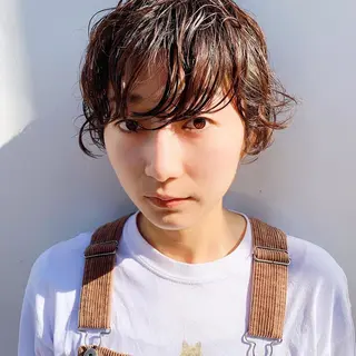 ショート パーマ 中川 竜誠のヘアスタイル