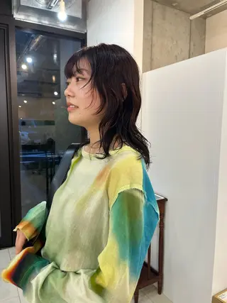 ミディアム カラー eri kinjoのヘアスタイル