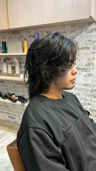 ミディアム パーマ メンズ 髪質改善/レイヤー/ 🐈Yokotaのヘアスタイル