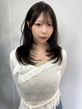 セミロング カラー レイヤー/髪質改善 SOA大槻 純也のヘアスタイル