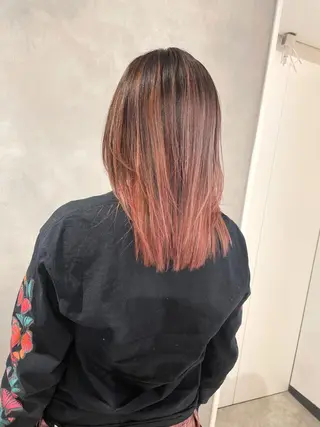 ミディアム カラー ブリーチ&髪質改善 TAIGAのヘアスタイル