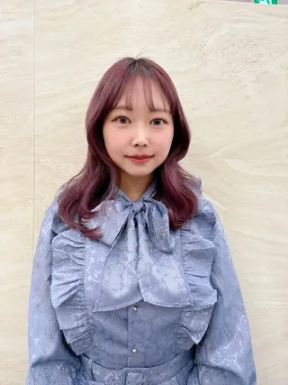 ロング カラー 髪質改善⌇透明感 カラー⌇川上葵のヘアスタイル