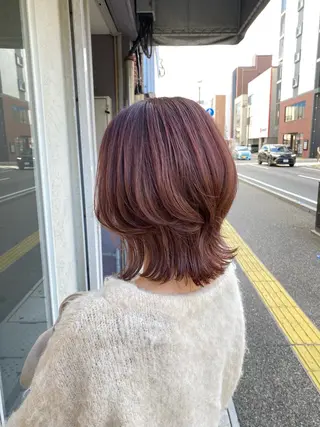 ショート カラー 丸(マル) ／ショートボブのヘアスタイル