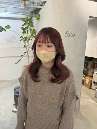 セミロング 新宿/顔周りカット +レイヤー=しずく♩のヘアスタイル