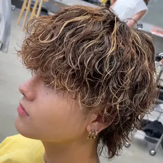 セミロング カラー ヘアアレンジ メンズ fifth 石川 凪のヘアスタイル