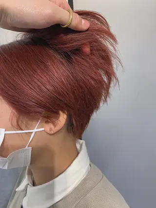 ショート カラー パーマ ボブパーマコテ巻き風 パーマNo1深江秀平のヘアスタイル