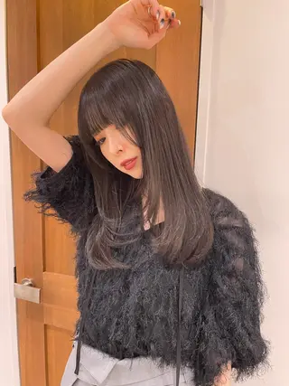 セミロング カラー ♡kyoka /  uyu♡のヘアスタイル
