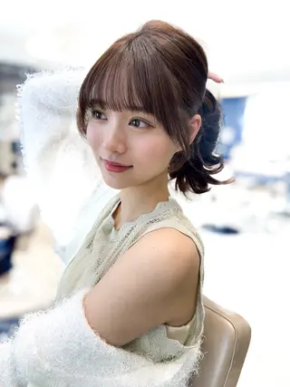 ミディアム 顔周り/くびれヘア 韓国ヘア💕風間るなのヘアスタイル