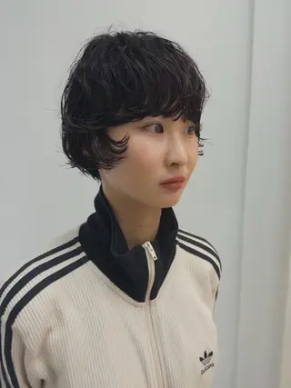 ショート パーマ manami /ショ ート/カットモデルのヘアスタイル