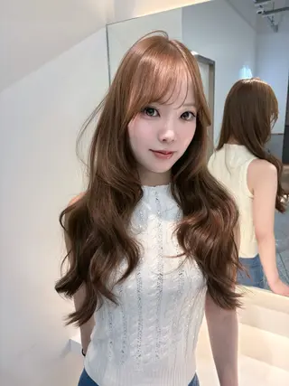 ロング カラー yui🎀ブリーチな しダブルカラー/博多のヘアスタイル
