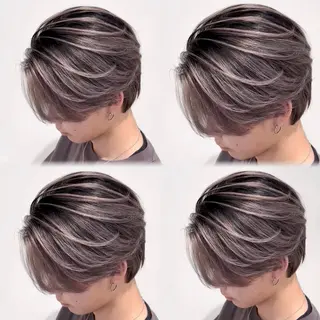 カラー メンズ kanon本厚木 シースルーマッシュのヘアスタイル