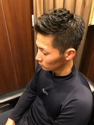 ショート パーマ メンズ 木村 りきのヘアスタイル