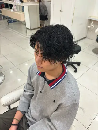 パーマ メンズ keany錦糸町 ハセベユウのヘアスタイル