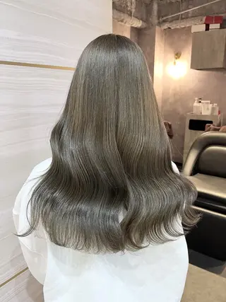 ロング カラー あみ/暗髪オリ ーブ特化🍃髪質改善のヘアスタイル