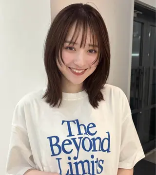 ミディアム お顔まわりカット たなかちなみ🦤♡のヘアスタイル