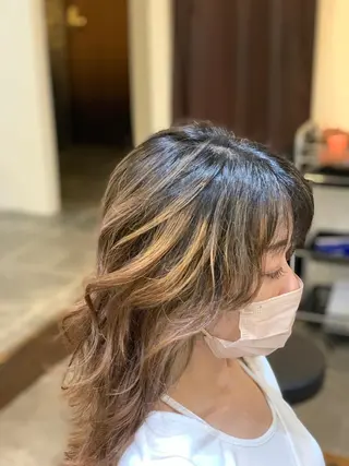 ミディアム カラー メンズパーマ 髪質改善☆有馬のヘアスタイル