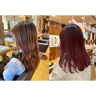 ミディアム カラー ヘアアレンジ topstylist 野口 雅のヘアスタイル