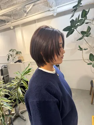 セミロング 新宿/顔周りカット +レイヤー＝しずく♩のヘアスタイル