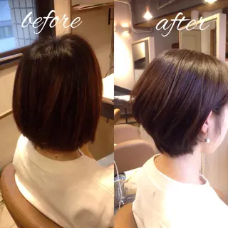 ショート ミディアム セミロング ロング カラー ヘアアレンジ 【体験】韓国 メイク&ヘア天神のヘアスタイル