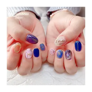 ミディアム ネイル 🐾enen style 🐾のネイルデザイン