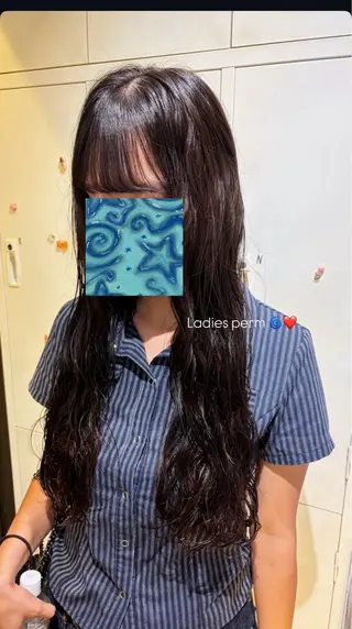 ロング パーマ おくにし はなのヘアスタイル