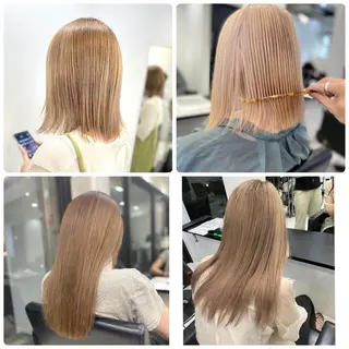 セミロング カラー レイヤーカット 赤み消し　店長/大和のヘアスタイル