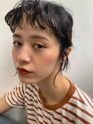 ヘアアレンジ カラー パーマ ミディアム akari ♡のヘアスタイル