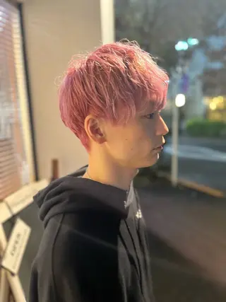 ショート 艶髪カラー&ウルフ フルカワ ヒロズミのヘアスタイル
