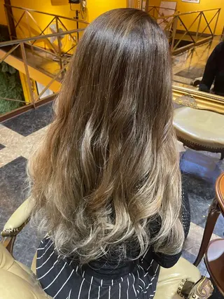 ロング カラー 田中 沙織のヘアスタイル