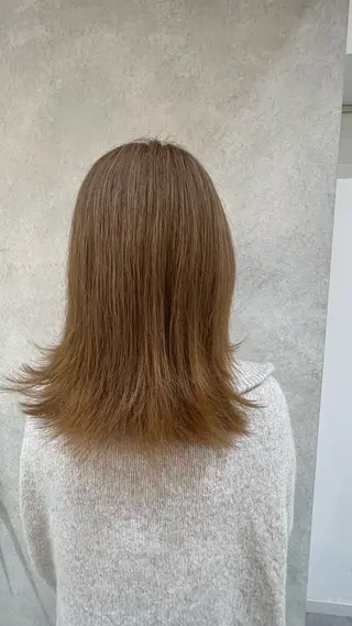 ミディアム カラー ogura hitomiのヘアスタイル