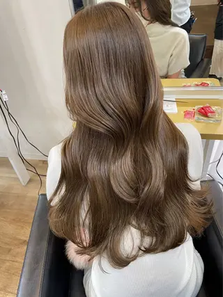 ロング カラー ブリーチなしベージュ /ヘアセット/ミユのヘアスタイル