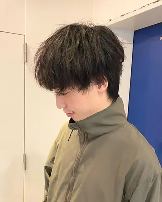 ショート メンズ JINKIメンズ特化 メンズカットパーマのヘアスタイル