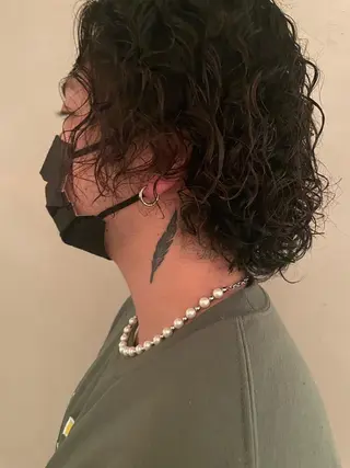 ショート パーマ メンズ 鎌田 愛のヘアスタイル