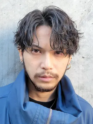 パーマ メンズ fifth/原宿/ カットモデル/カズのヘアスタイル