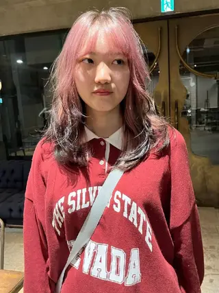 ヘアアレンジ ロング カラー ブリーチ矯正髪質改善 ✨オオエタクミのヘアスタイル