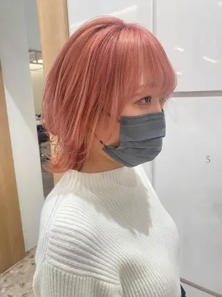 ミディアム カラー ヘアアレンジ 🌿レイヤー/ブリー チ/🌿JINのヘアスタイル
