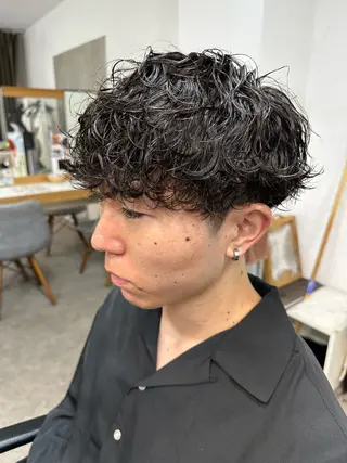 パーマ メンズ fifth/原宿/ カットモデル/カズのヘアスタイル