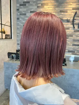 ミディアム カラー ハイトーンベージュ 新潟/Manamiのヘアスタイル