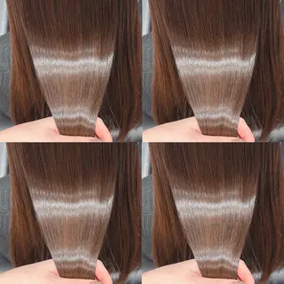 セミロング カラー ブリーチなし透明感 カラー🤍ྀིきららのヘアスタイル