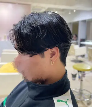 パーマ メンズ 大人ガーリーベージュ カラー/新宿/ふたばのヘアスタイル