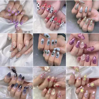 ネイル 渋谷／チップ長さ出し 👑アプレgel-xのネイルデザイン