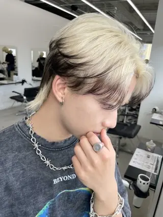 カラー メンズ 日置 結人のヘアスタイル